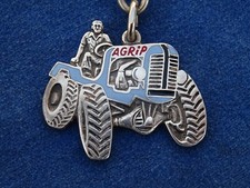SUPERBE RARE ++ TOP ++ PORTE-CLES Key ring AGRIP - TRACTEUR Tractor
