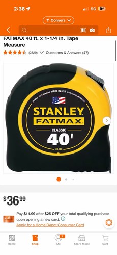 Stanley fatmax tape measure - tape, 40