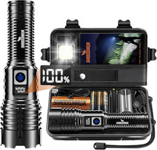 Lampe Poche Ultra Puissante LED 500000 Lumens - Camping/Urgence USB Rechargeable