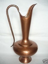 Vintage 1970s Craftsman Copper Amphora Umbrella Holder