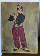 Huile Sur Panneau Le Fifre