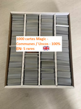 Lot cartes Magic conditionné - 1000 cartes - Communes / Unco + 10 rares - EN