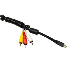 Câble AV HQRP Mini USB vers 3 RCA pour Canon EOS, IXUS, série PowerShot, AVC-...