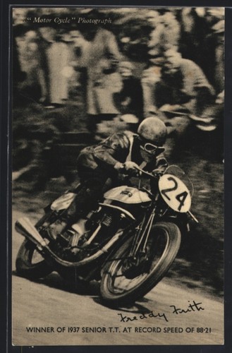 Carte postale photo - , moto