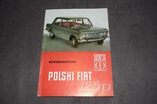 Operating Instructions Manual Polski Fiat 125p 1300/1500 First Class