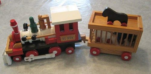 Ancien jouet bois train - ,