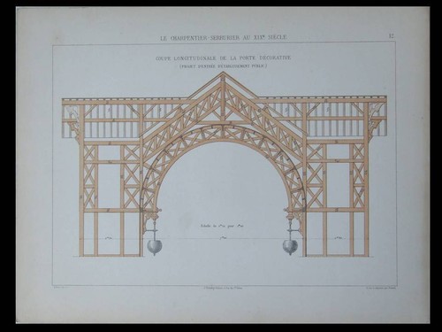 Porte decorative charpente - porte,