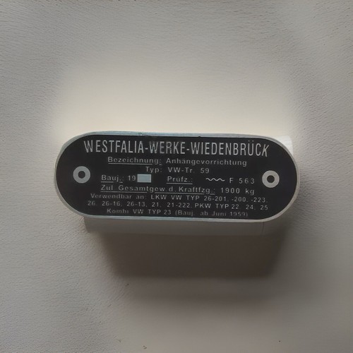 Plaque identification - plaque, d'identification