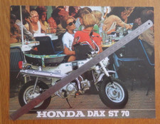 Prospectus Catalogue original HONDA DAX ST 70 années 70 rare, très bon état.