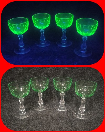 Lot verres ouraline cristal - 4,