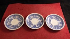 Villeroy and Boch Burgenland Blue Earthenware Tea/Coffee Saucer Set of 3
