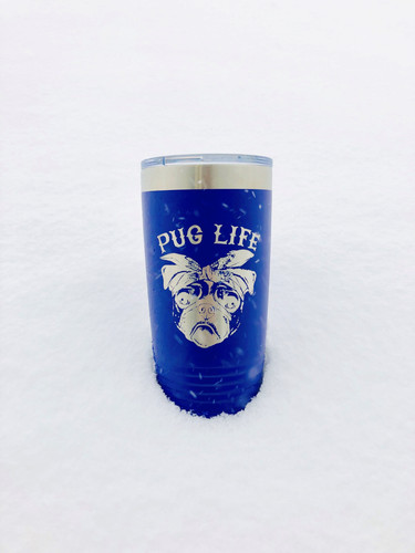 Pug life coffee tumbler mug - pug,