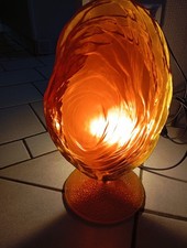 Lampe Vintage esprit Moderniste ROUGIER sculpture Plexiglas  1990 Style huitre