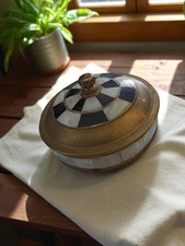 Boite à bijoux vintage en nacre et laiton Ancienne