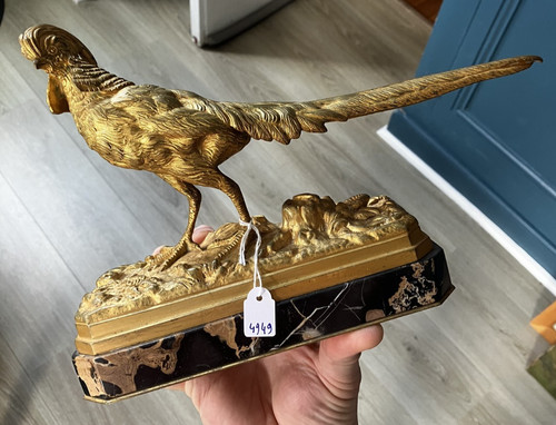 Superbe bronze doré faisan - superbe,