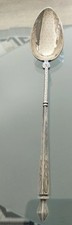 GORGEOUS SILVER DESSERT SPOON HALLMARK MINERVA FINELY CHISELED DECOR 34 GR