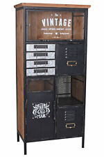 Cabinet Apothicaire Loft Commode Vaisselier / Buffet Usine Armoire Vitrine