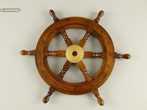 Roue gouvernail bois dur - roue,