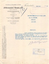 1919 MACHINES A TRAVAILLER LE BOIS J GUILLIET EGRE A FOURCHAMBAULT - SOCIETE