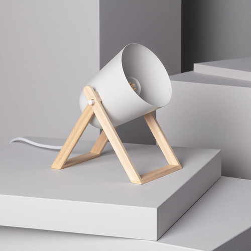 Lampe poser métal bois - poser, et
