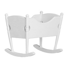 Lit Bébé En Bois Pour Maison De Poupée 1:12 Berceau Blanc Pour Bébé Meubles