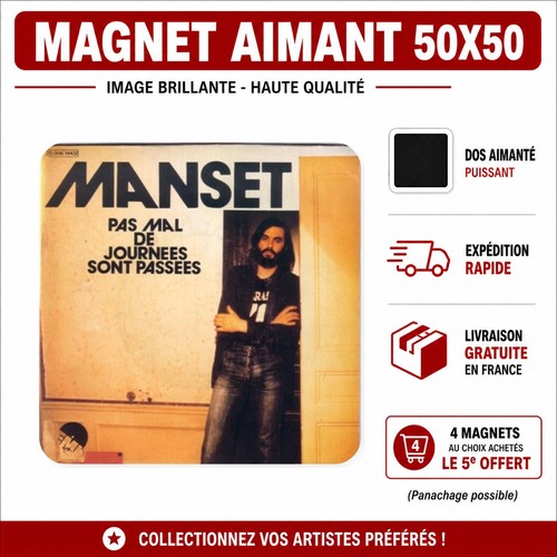 Magnet gérard manset 5x5 cm - ,
