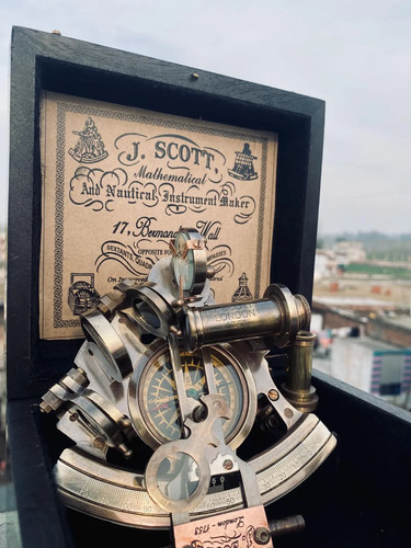 Sextant nautique laiton - en,