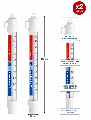 Lot thermomètres frigo - de,