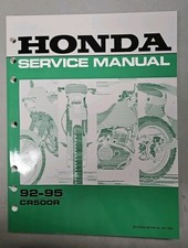 Honda CR500R Service Shop Manual 1992-1995 CR500 CR 500 OEM Genuine