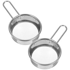  2 Pcs Tamis Farine Passoire À Mailles Fins En Acier Inoxydable De Cuisine