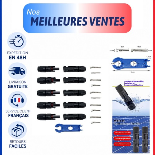 Connecteurs solaires ip67 mc4 - solaires,