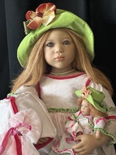 Collectible German Annette Himstedt Vinyl 35.5” Doll “Mirte” COA/mini Mirte Doll