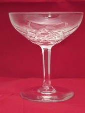 Val St Lambert Montana Cut Crystal Champagne Sherbert Glass (es) Vintage