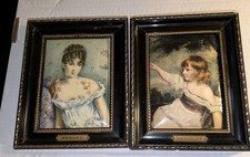 1788 Renolds Helca Enamel French Painting Francis George And Madam Recamier