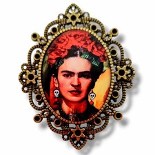 Broche Frida Kahlo camée -