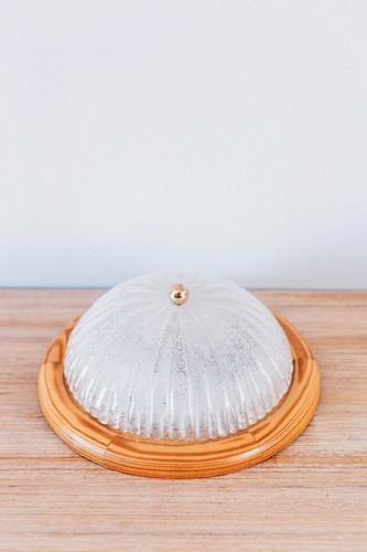 Plafonnier vintage bois - plafonnier,