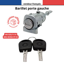 VW GOLF 4 IV MK4 BORA 97-03 BARILLET SERRURE PORTE AVANT GAUCHE 604837167