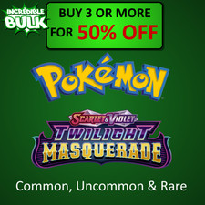 Twilight Masquerade Common/Uncommon/Rare Near Mint Pokemon Card Singles