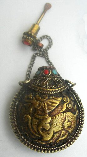 Ancienne tabatiere tibetaine - ancienne,