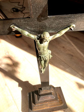 Objet ancien crucifix bois