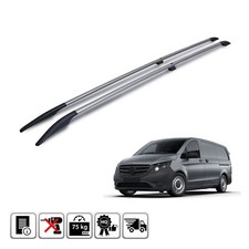 for Mercedes V-Class Vito W447 2014+ EXT LONG RAIL CARRIER SIDE BARS