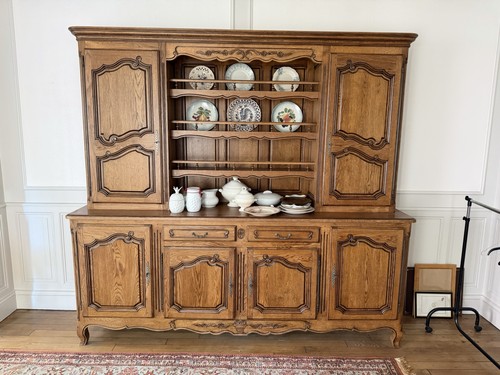 Grand buffet vaisselier chêne - buffet,
