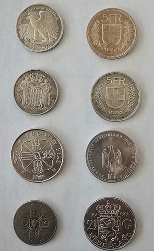 Pièces argent monde dollar - -,