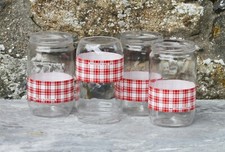 Vintage Lot of 4 Glass Jars Without Lid FELIX GOSSIP la Parisienne