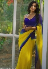 Indian Bollywood Party Wear Georgette  Saree For Women Multicolor Saree