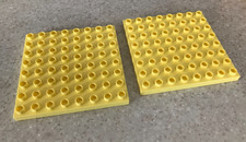 Lego Duplo X2 BEIGE PLATES Building Brick Base Part 8x8 Holes
