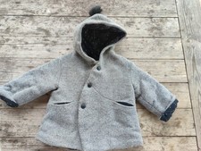 Manteau à capuche gris - Zara