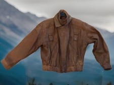 Pelle Cuir Leather Jacket Women M Full Zip Vintage G-111. Read