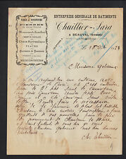 BEAUVAL (80) PUBLIC WORKS sets / STONE TAILOR "THUILLIER & SARA" in 1923