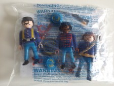playmobil 6274 western 3 soldats nordistes emballage d'origine neuf